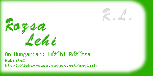 rozsa lehi business card